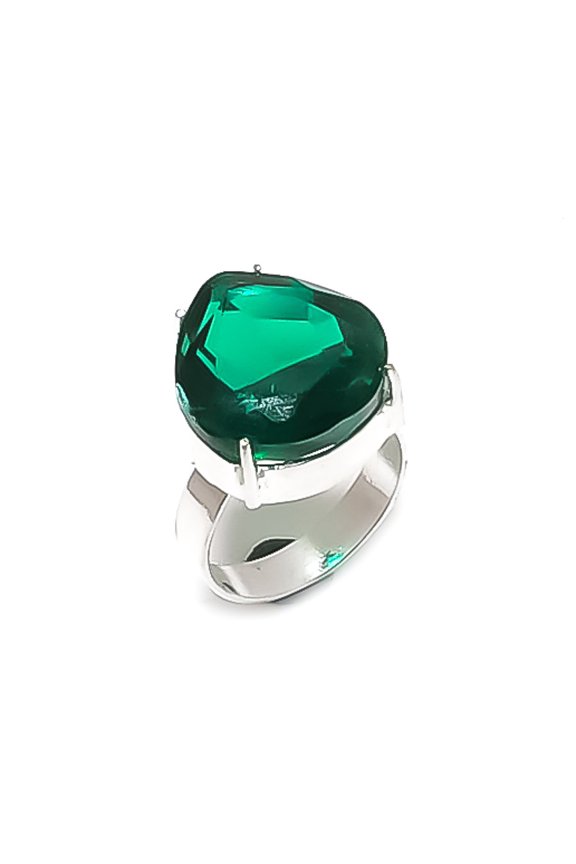 Natural Chrome Diopside Gemstone 925 Sterling Silver Jewelry Ring Size 8