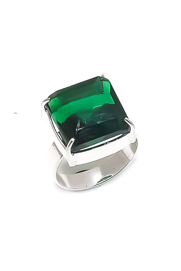 Natural Chrome Diopside Gemstone 925 Sterling Silver Jewelry Ring Size 8