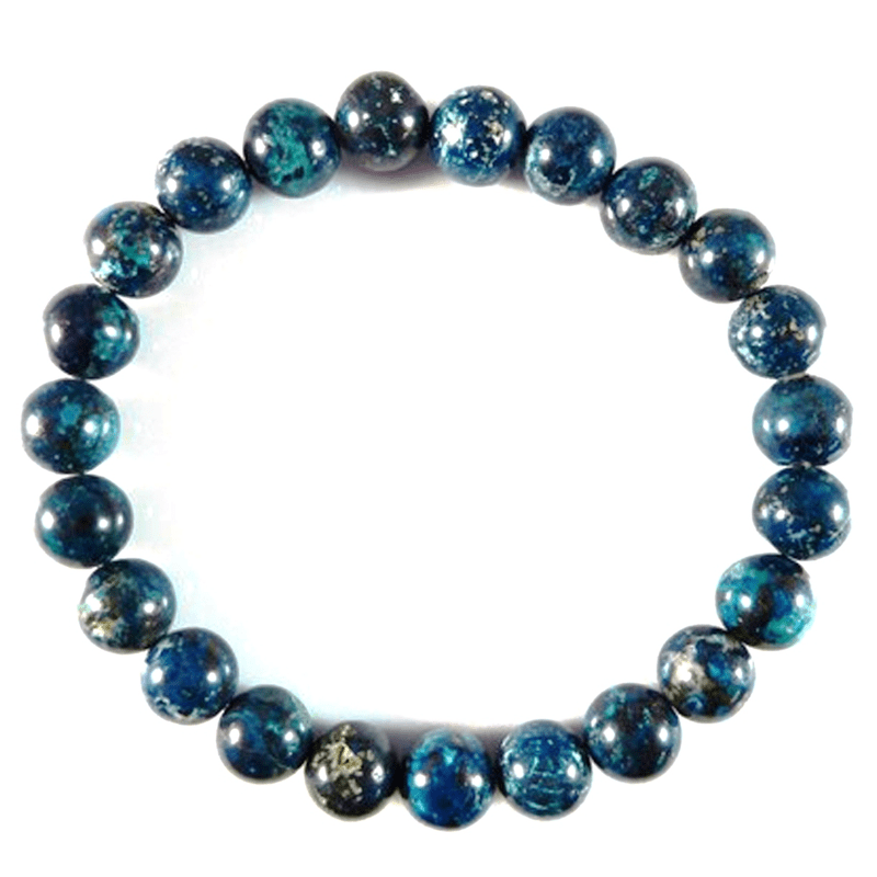Natural Chrysocolla Gemstone Bracelet - 8mm Beads For Men & Women, Healing Stone Jewelry