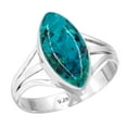 thumbnail image 1 of Natural Chrysocolla Women Jewelry 925 Sterling Silver Ring, 1 of 6