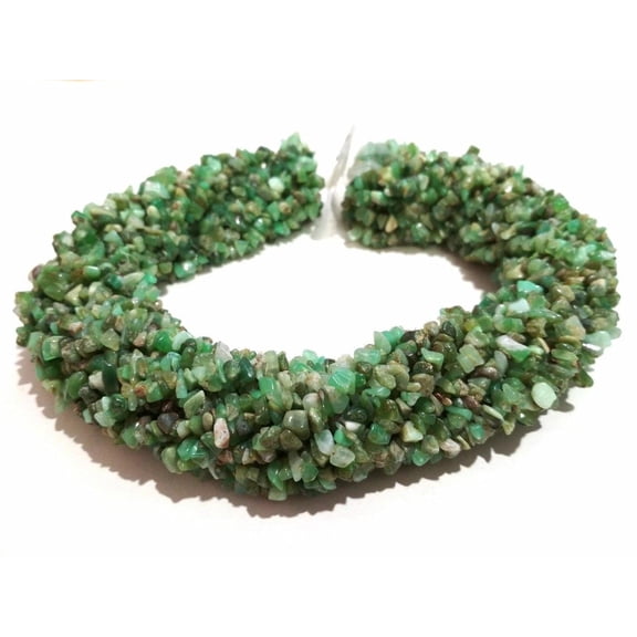Natural Chrysoprase Beads | 4-6mm Chip Strand Green Gemstone Beads for Artisan Jewelry Making and Spiritual Crystal Supplies