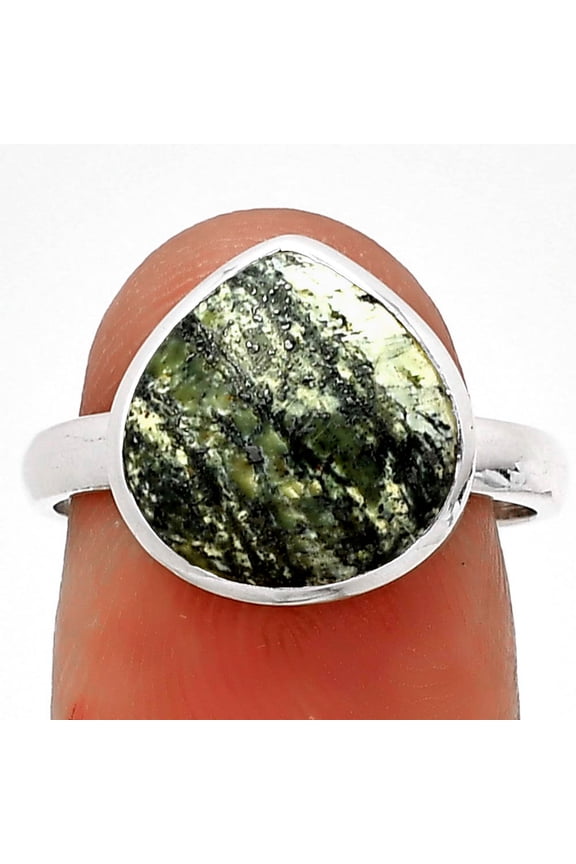 Natural Chrysotile 925 Sterling Silver Ring s.7.5 Jewelry R-1004 SDR181365