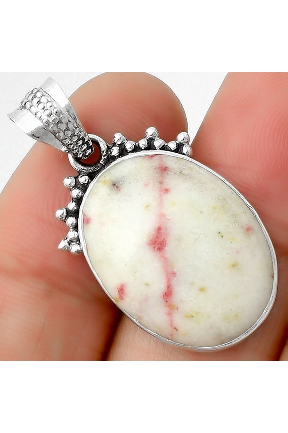 Natural Cinnabar 925 Sterling Silver Pendant Jewelry P-1086 SDP112032