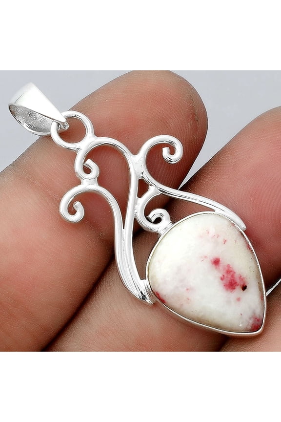 Natural Cinnabar 925 Sterling Silver Pendant Jewelry P-1358 SDP155854