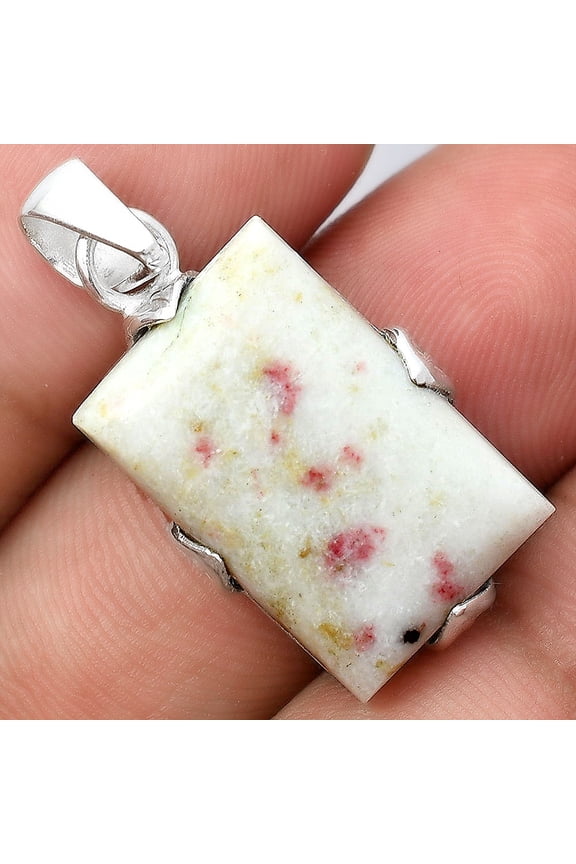 Natural Cinnabar 925 Sterling Silver Pendant Jewelry P-1548 SDP155953