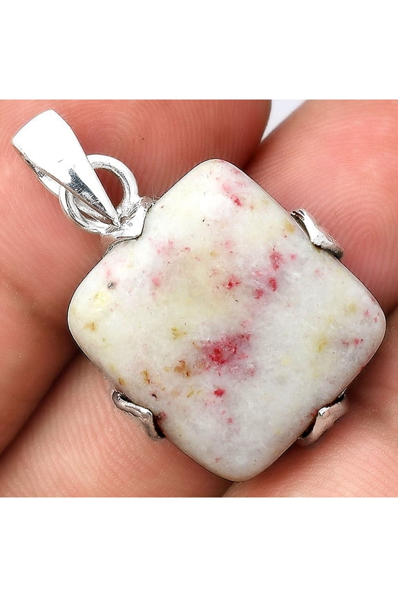 Natural Cinnabar 925 Sterling Silver Pendant Jewelry P-1548 SDP155954
