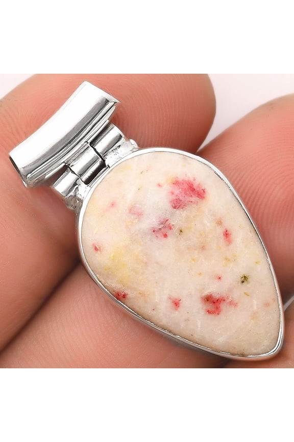Natural Cinnabar 925 Sterling Silver Pendant Jewelry P-1621 SDP106303