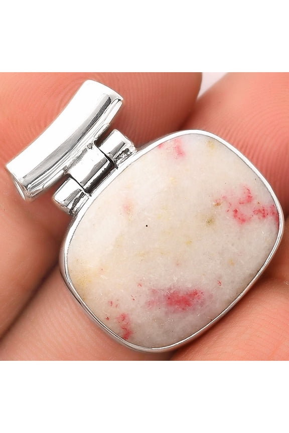 Natural Cinnabar 925 Sterling Silver Pendant Jewelry P-1621 SDP106306