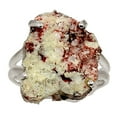 thumbnail image 1 of Natural Cinnabar Rough 925 Sterling Silver Ring Jewelry s.8 ALLR-29927, 1 of 1