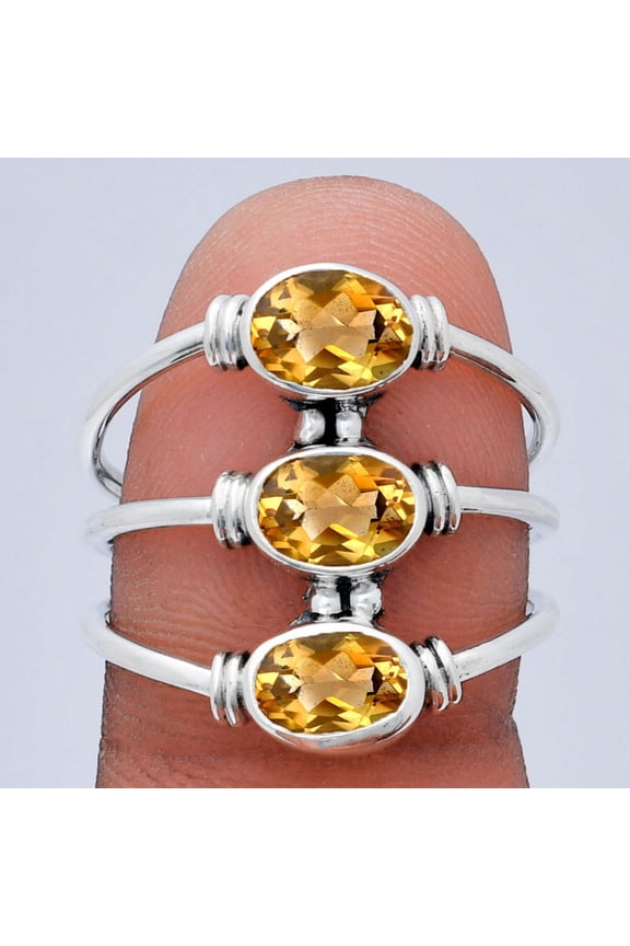 Natural Citrine 925 Sterling Silver Ring s.7 Jewelry R-1566 AGR1011_B_7