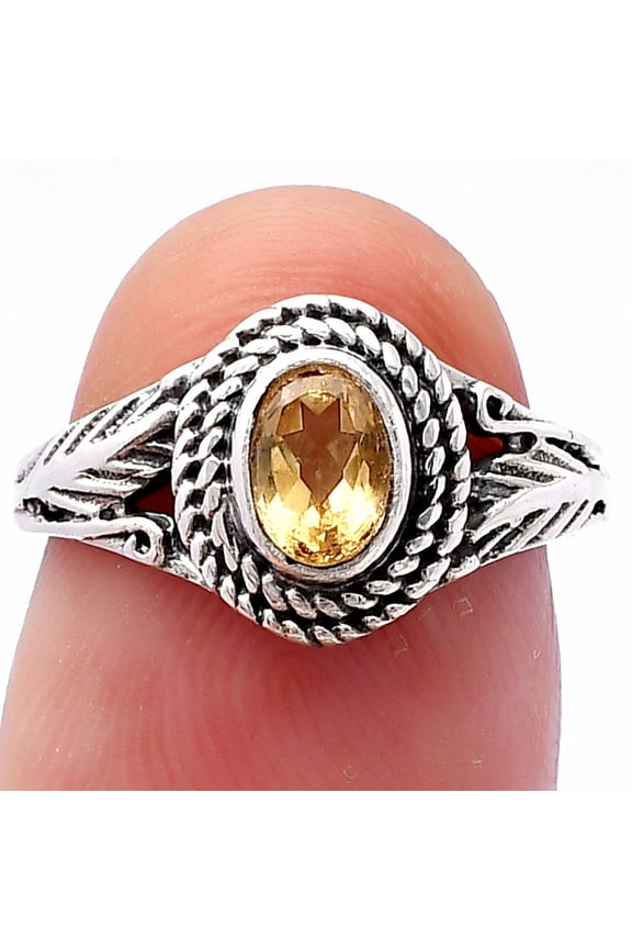 Natural Citrine 925 Sterling Silver Ring s.8 Jewelry DGR1131_B_8 R-1044