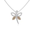 thumbnail image 1 of Natural Citrine Dragonfly Pendant Necklaces for Women in Sterling Silver, November Birthstone Jewelry Gifts for Her Birthday, Wedding Anniversary, Graduation, Christmas, Mothers Day, Valentines, 1 of 7
