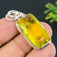 thumbnail image 1 of Natural Citrine Gemstone Handmade 925 Sterling Silver Gift Pendant 1.77", 1 of 2