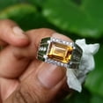 thumbnail image 1 of Natural Citrine Gemstone Ring - 925 Solid Sterling Silver - Handmade Silver Ring Engagement Ring Anniversary Gift For Her, 1 of 3