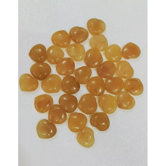 Natural Citrine Heart 1" - 1.25" | Yellow Crystal for Healing & Balance