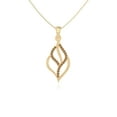 thumbnail image 1 of Natural Citrine Leaf Shape Pendant Necklaces for Women in 18K Yellow Gold Vermeil, November Birthstone Jewelry Gifts for Her Birthday, Anniversary, Graduation, Christmas, Mothers Day, Valentines, 1 of 7