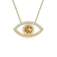 thumbnail image 1 of Natural Citrine with Moissanite Evil Eye Pendant Necklaces for Women in 18K Yellow Gold Vermeil,November Birthstone Jewelry Gifts for Her Birthday,Anniversary,Mothers Day, Christmas, Valentines, 1 of 7