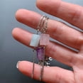 thumbnail image 1 of Natural Citrine Purple Prehnite Tube Bead Bracelet, 1 of 2