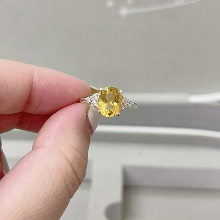 Natural Citrine Ring Gold, November Birthstone Ring, Dainty Ring For Women, Yellow Crystal Ring, Citrine Ring Gold