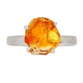 thumbnail image 1 of Natural Citrine Rough - Brazil 925 Sterling Silver Ring Jewelry s.8.5 ALLR-25058, 1 of 1