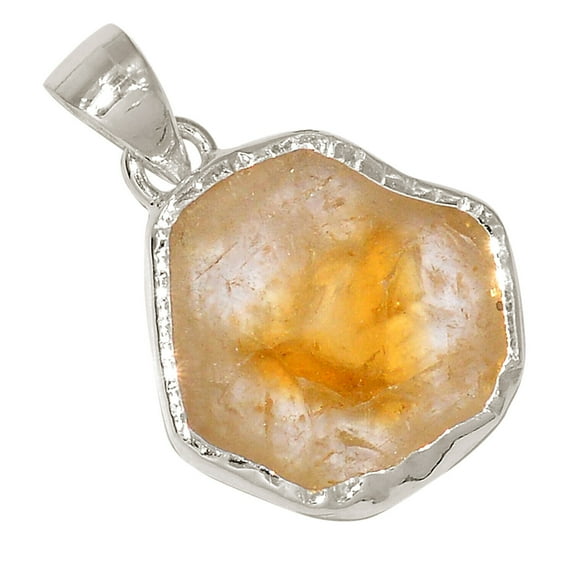 Natural Citrine Stalactite 925 Sterling Silver Pendant Jewelry ALLP-26124