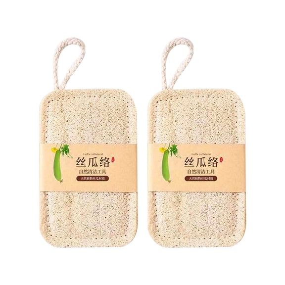 Natural Cleaning Sponges,Loofah Dish Scrubber Sponge,Luffa Dish Scrubber,Plant-Based Plant-Based Kitchen Cleaning Pads For Pot Pan Bottle Sink Grout & Tile,Non Scratch Scouring Pad(4.3x2.7")(Yellow)