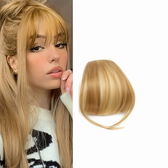 Natural Clip-In Bangs with Sideburns for Women - Effortless Hair Transformation