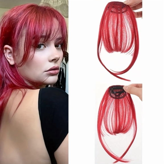 Natural Clip-In Bangs with Sideburns for Women - Effortless Hair Transformation