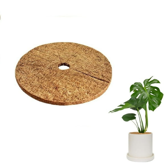 Natural Coco Coir Mulch Ring Mat – Weed Control, Water Retention & Plant Protection For Indoor & Outdoor Use(Brown-30X30Cm)