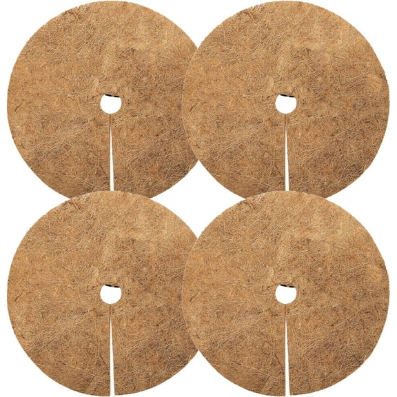 Natural Coco Coir Tree Protection Mats,Bexikou 11.8 Inch Soil Plant Cover,Tree Mulch Ring Mat for Trees, Tree Weed Mat, Indoor & Outdoor Plant