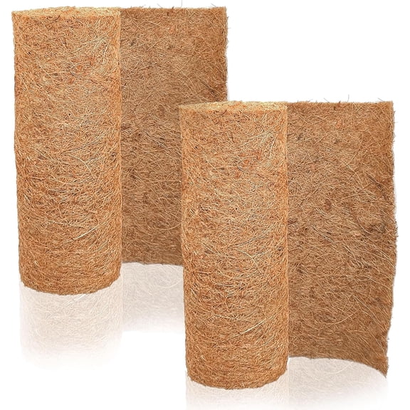 Natural Coco Liner Roll-15.7x78.7 Inch Coconut Coir Liner Sheets Coco Mat for DIY Flower Basket Liner Pet Pad Reptile Carpet Moss Pole（2 Rolls）