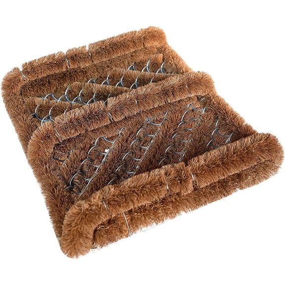 Natural Coir Boot Scraper Door Mat - 13 x 12 inch - 6 Pack