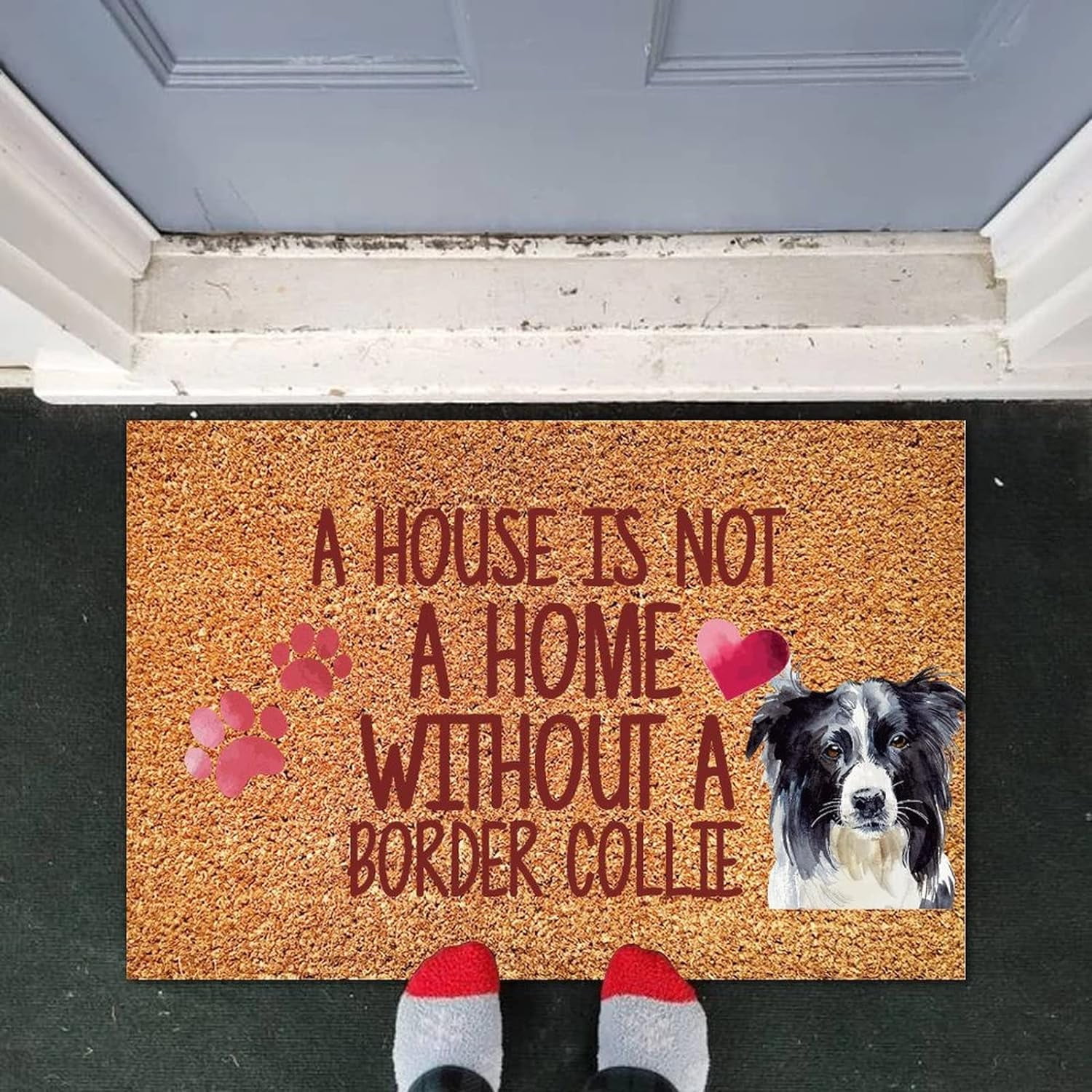 Natural Coir Doormat with NonSlip Backing Outdoor/Indoor Warm Greeting