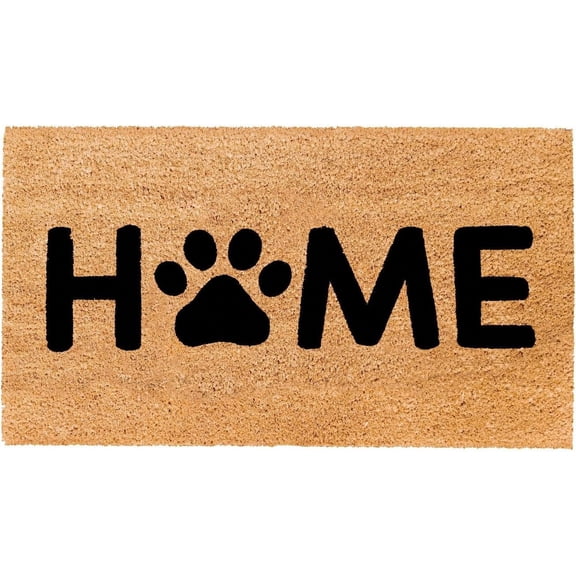 Natural Coir Doormat with Non-Slip Backing - 17 x 30 - Outdoor/Indoor - Dog Door Mat - Natural - Home - COIR-1730-15-172