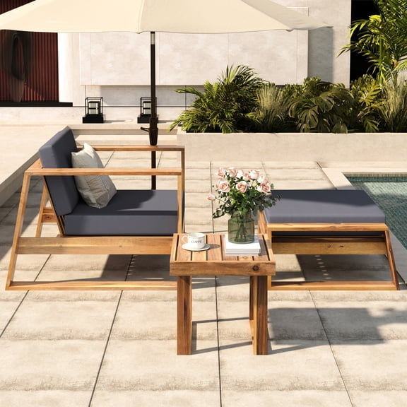 Natural Color Acacia Wood / Blend Seamlessly into Outdoor Spaces