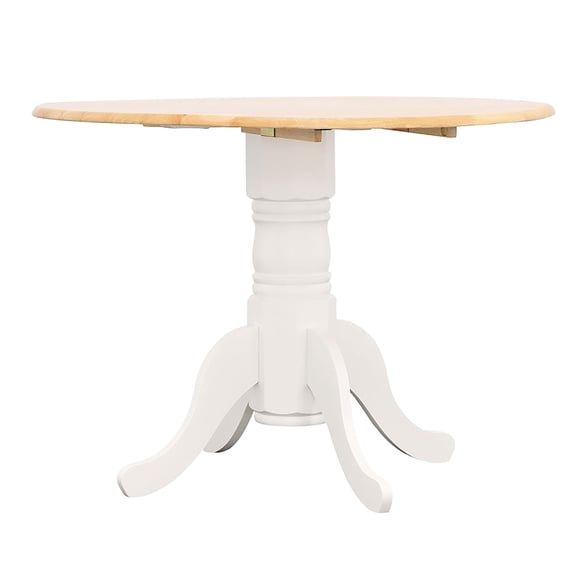 Natural Color Fold-down Leaf Dining Table For Home - Functional And Attractive Rustic Retractable In Versatile Different Occasions