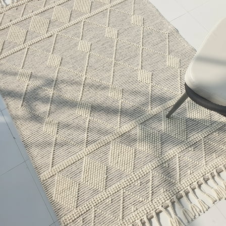 Natural Color Handmade Ramsha Woven Rug - SRN 017