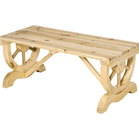 Natural Color - Support 550 LBS - Outdoor Walkway - Cool and Breathable Bench