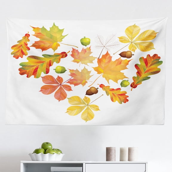 Natural Color Tapestry, Agriculture Themed Photo with Wheat on Grunge Backdrop, Fabric Wall Hanging Decor for Bedroom Living Room Dorm, 2 Sizes, Jade Green Olive Green, by Ambesonne