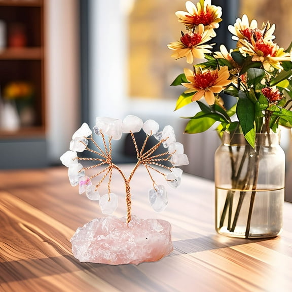 Natural Colorful Crystal Stone Crushed Stone Wealth Tree Handwoven Amethyst Base Money Tree Home Decoration Mothers Day Gifts Teacher Appreciation Gifts Air Purifier House