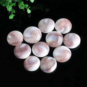 Natural Conch Shells Round Decorations Sun Shell for Meditation Home Decoration Rosy Brown 35mm DIY