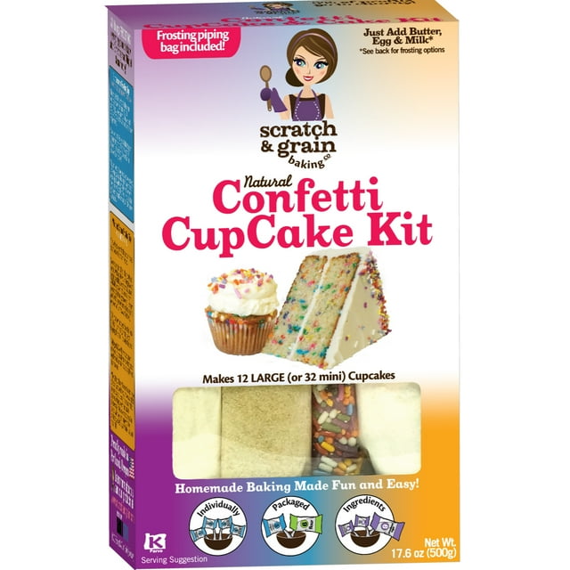 Natural Confetti Cupcake Kit, 17.6 oz