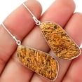 thumbnail image 1 of Natural Coquina Fossil Jasper - India 925 Sterling Silver Earrings Jewelry SDE62467, 1 of 5