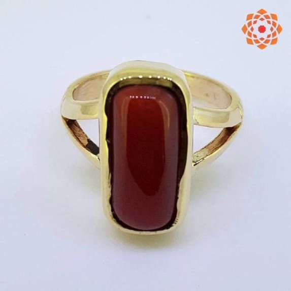 Natural Coral Ring-Red Coral Stone Ring's gift ring-Astrological-Ring For Unisex-Birthstone Jewelry-Birthday Gift For Him