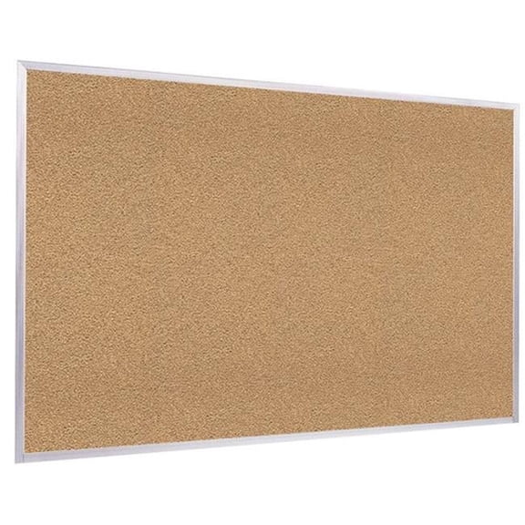 Natural Cork Board - 18 in. x 24 in. - Aluminum Frame - Self-Healing Surface