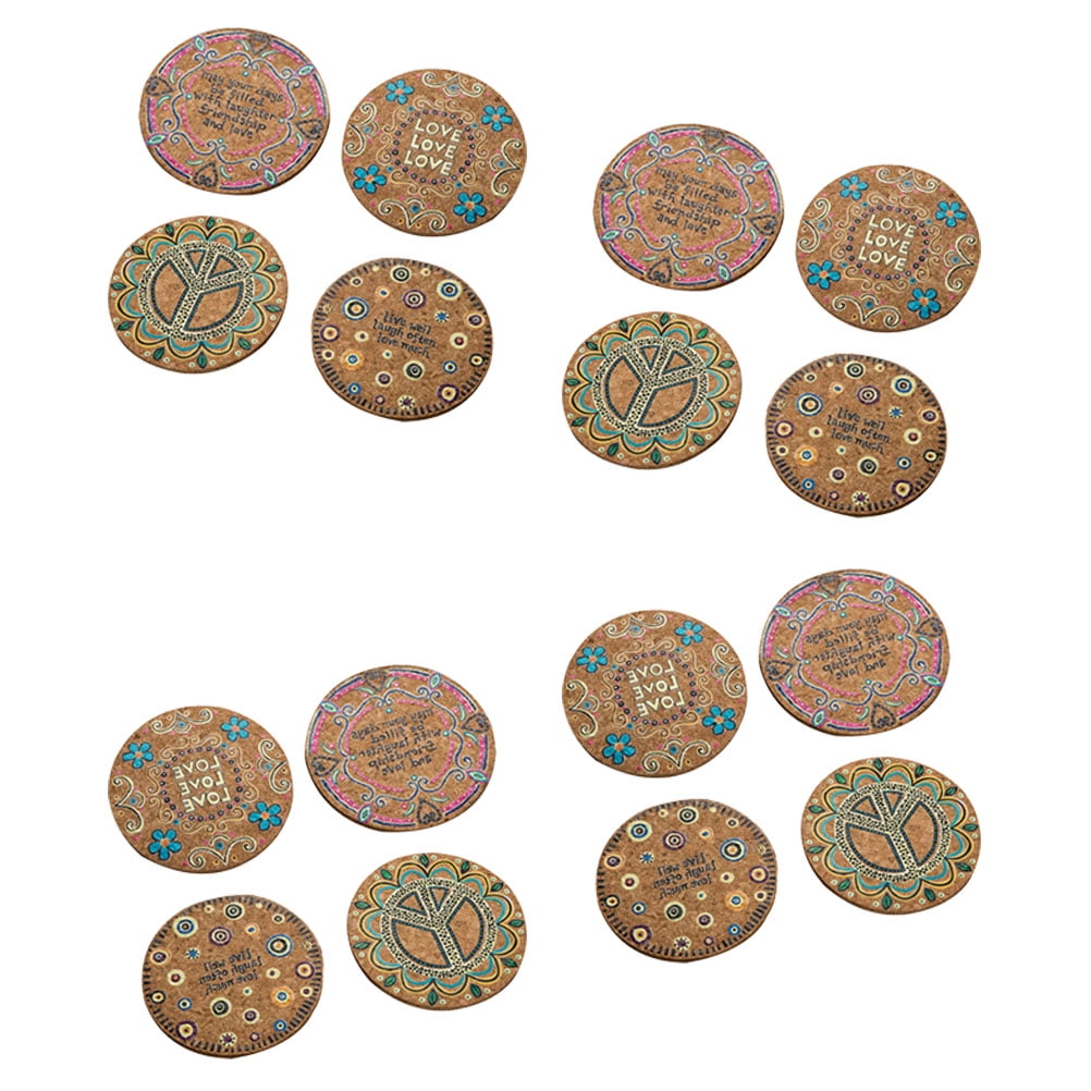 Natural Cork Coaster Black Fascinators for Women Mug Drinks Desktop