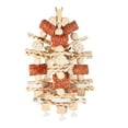 thumbnail image 1 of Natural Corn Cob Parrot Chewing Toy, Hanging Bird Cage Toy with Wooden & Rattan Parts, Safe Beak Grinding Toy for Parakeets, Cockatiels & Conures, 1 of 4