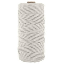 Natural Cotton Macrame Cord 3mm x 100 Yards - Soft Colored Macrame Rope for Plant Hangers, Wall Hangings & Dreamcatchers - Beige Craft Yarn for DIY Projects, Off-White