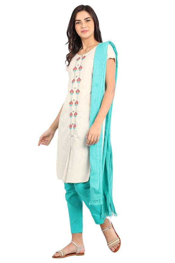 Natural Cotton Straight Kurta-Small