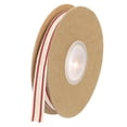 thumbnail image 1 of Uxcell 1 Pcs Natural Cotton Stripes Ribbon for Gift Wrapping and DIY Crafts Decoration Natural with Red 3/8", 1 of 6